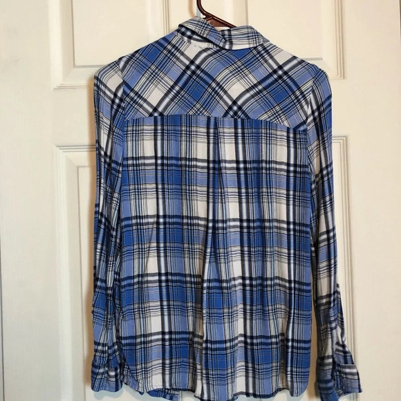 So Lightweight Flannel Dark Blue Women’s Small - Picture 3 of 7